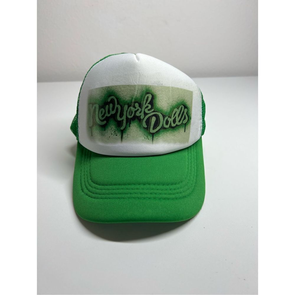 New York Dolls Baseball Cap Hat Lid Snapback Green White